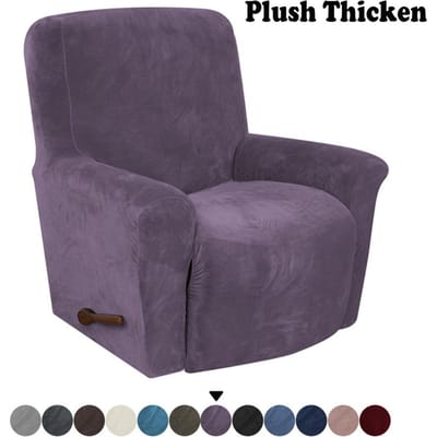 Battilo Relaxfauteuilhoes Waterdicht Elastisch Winter Pluche Hoes Voor Luie Sofa Allesomvattende Massagestoelhoes Plaid Slipcover