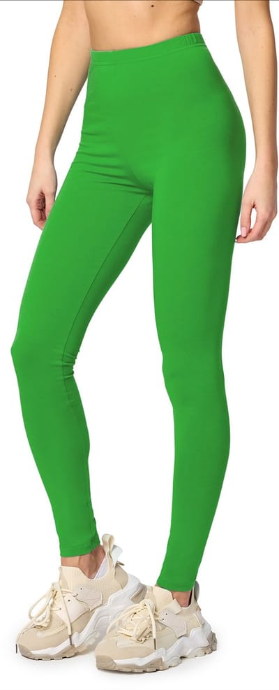 Merry Style MS-MS10-198-LE Dames Leggings - Sport - Vrijetijdsbroek - Lang - Katoen - Sporbroek - Yogabroek - Groen - S
