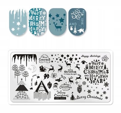 Born Pretty - Nagel Stempelplaat - OM-S002 - Kerstmis Thema - 12x6 cm