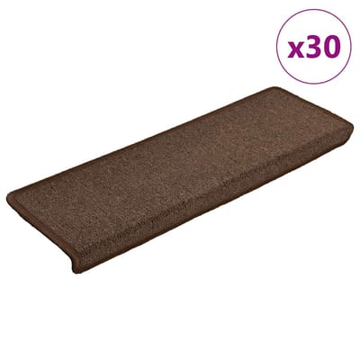 vidaXL - Trapmatten - 30 - st - 65x21x4 - cm - Koffiebruin - Rechthoekige - Rand