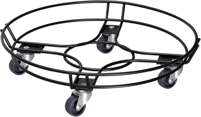 Stevige Plantenroller Zwart Met Remmen Ø 38 cm voor Binnen en Buiten