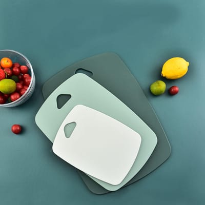 3-delige Snijplankset Veilig PP Gemakkelijk vast te pakken Handgrepen Multifunctionele Keuken Hakplank voor Huishoudelijk Gebruik gray