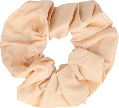 Haarsoires Haarelastiek Scrunchie – Basic – Satijnlook Stof – Beige - Haarkrinkel - Haar Elastiek met Stof - Zacht & Haarvriendelijk