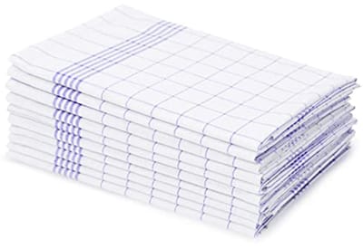 100% katoenen theedoeken (10 stuks) - Blauw - 50 x 70 cm