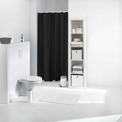 Famanu – Douchegordijn P 180 x 200 cm – vitamine zwart, waterdicht