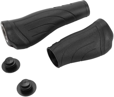 Dailygoods- Fietsstuurgrepen Premium Kwaliteit - Remgreepmouw - Rubber - Ergonomisch Design - Zwart - Afmetingen 14 x 5 cm - Fietshandgreep