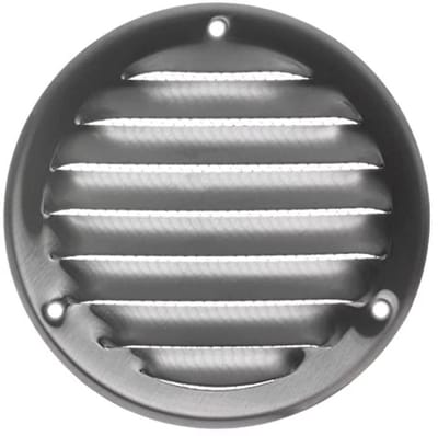 Rond ventilatierooster 100mm roestvrij staal met insectenbescherming - Ventilatie oplossing voor binnen en buiten