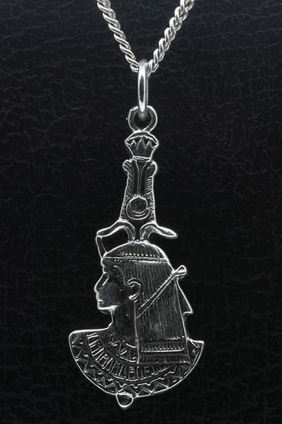 Zilveren Nefertem - Godin van parfum ketting hanger