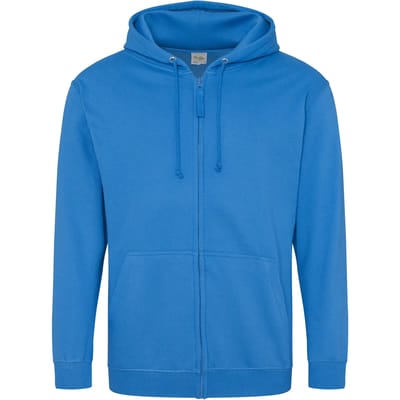 Vegan Hoodie met ritssluiting en capuchon Sapphire Blue - XXL