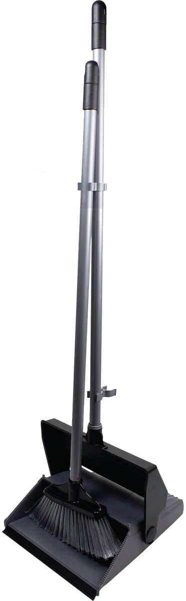 Nölle veegset aluminium steel met opvouwbare schep en bezem - 456900