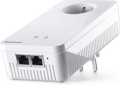 Core® Wifi Versterker Stopcontact - Repeater - 2 Ethernet-Poorten - 1200 Mbit - Wit - 4cm x 6cm x 10cm; 570 g