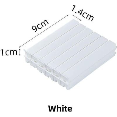 12 Pièces/set Clips de scellage en plastique, clip pour sac d'emballage, clips de scellage pour snacks alimentaires blanc