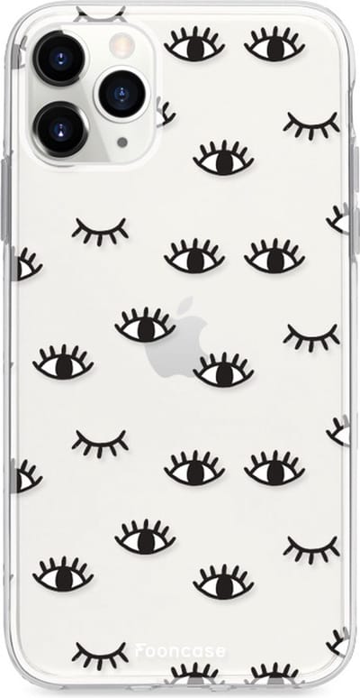 Fooncase Hoesje Geschikt voor iPhone 11 Pro - Shockproof Case - Back Cover / Soft Case - Eyes / Ogen
