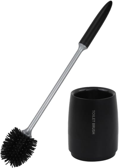Dailygoods- Toiletborstel met Houder - Siliconen/WC-borstel - Duurzaam PP/TPR - Gemakkelijk te Reinigen - 46,8 x 10 x 10 cm - Voor Grondige Reiniging - Wc-reiniger