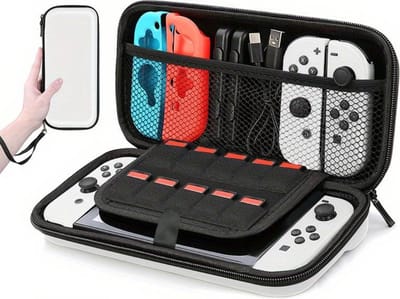 Nivard Case Geschikt Voor Nintendo Switch - Hoes - Beschermhoes - Waterafstotend - Accessoires - Wit