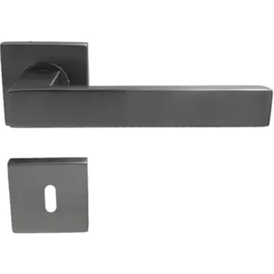 Avenue Deurkruk Op Rozet Espirando - Staal - Grijs Titanium - Sleutelgat - Vierkant Rozet - 195 Mm