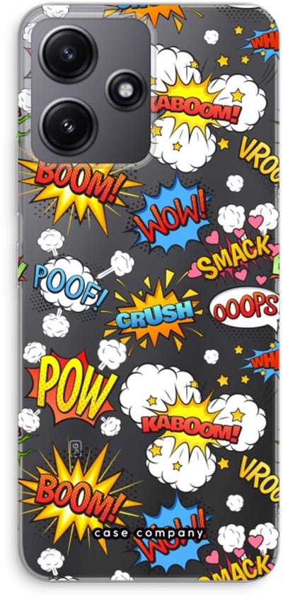 Case Company® - Hoesje geschikt voor Xiaomi Redmi 12 hoesje - Pow Smack - Soft Cover Telefoonhoesje - Bescherming aan alle Kanten en Schermrand