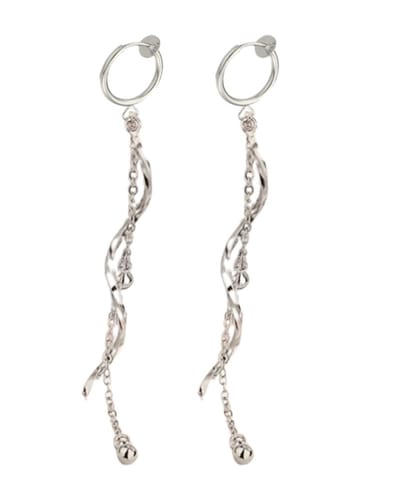 Klem oorbellen -zilverkleur- twirl- geen gaatje- Charme Bijoux