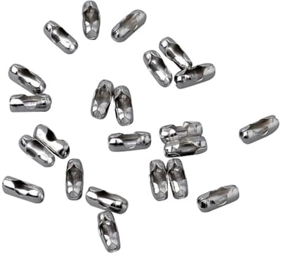 100 stuks - Sluiting voor kogelketting / Verbindingsbusje Kogelketting - 2,4 mm - Chroom