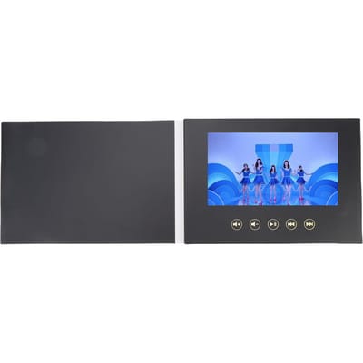 Video Wenskaart 7in HD Digitale Brochure voor Marketing met Type C Poort 128M Geheugen Oplaadbare Batterij blue