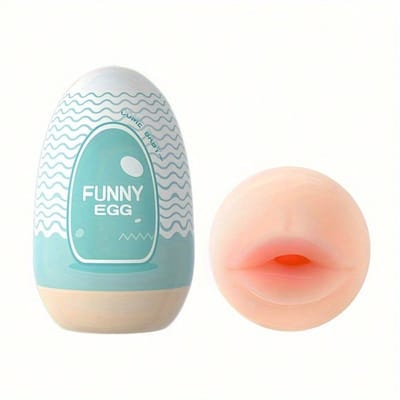 Oneay Anale masturbator voor mannen, geschikt voor mannen, realistische beige textuur, lichtgewicht seksspeeltje voor mannen, zacht en klein eivormig ontwerp.