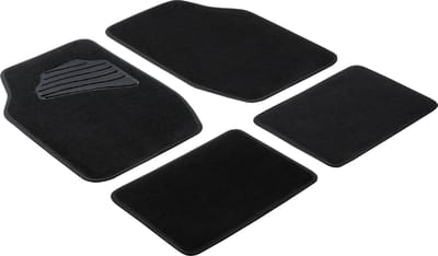 Tapijtmat, universele vloermatten, automatten set zwart