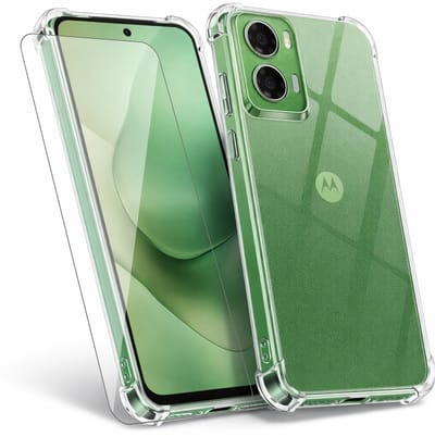 Hoesje geschikt voor Motorola Moto G06 / G06 Power - Screenprotector Glas - Shockproof Transparant