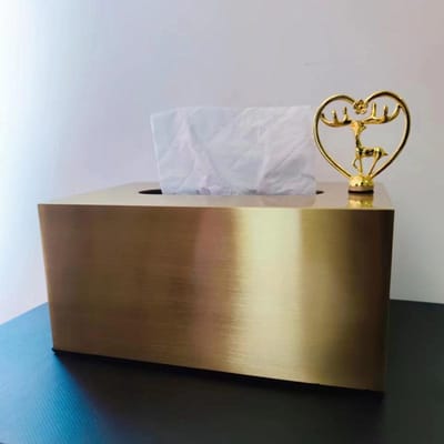 High-end Luxe Metalen Papieren Doos Huishouden Woonkamer Keuken Restaurant Hotel KTV Kantoor Desktop Opbergdoos