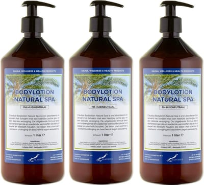 Bodylotion Natural Spa 1 Liter - met gratis pomp - set van 3 stuks