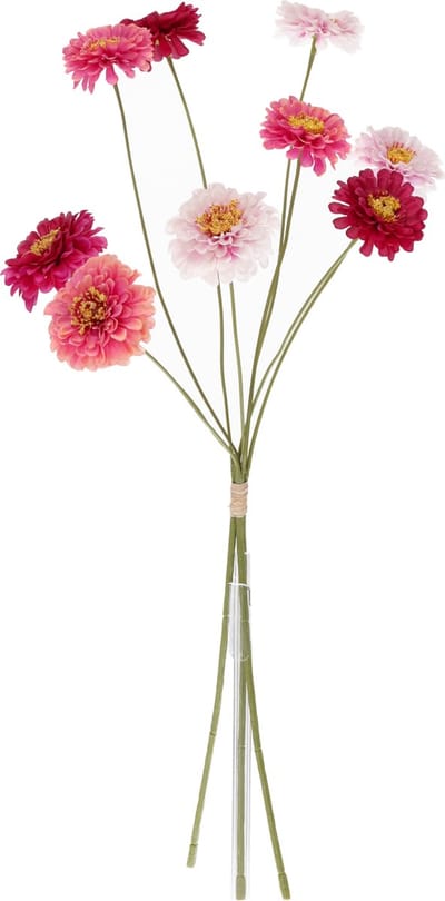 Zinnia Kunstbloemen bundel 60cm Roze mix