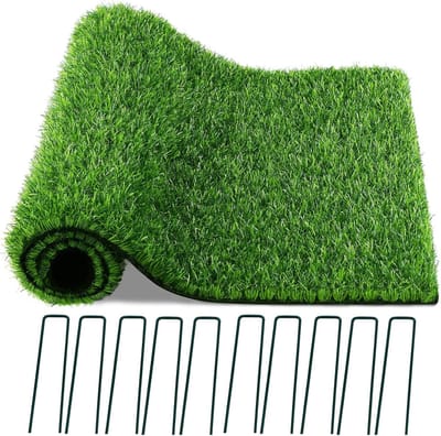 Synthetisch Gras - Kunstgras Mat - Buiten Verfraaien - Onderhoudsvrij Gazon - 28 cm Hoog - Groen