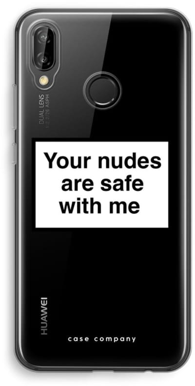 Case Company® - Hoesje geschikt voor Huawei P20 Lite hoesje - Safe with me - Soft Cover Telefoonhoesje - Bescherming aan alle Kanten en Schermrand
