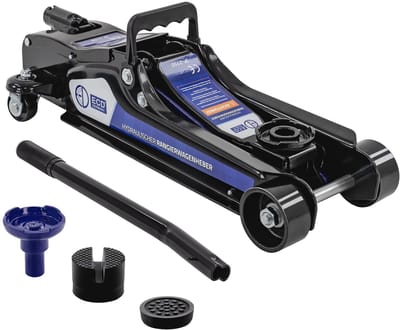 Hydraulische 2,5T manoeuvreerkrik draagbaar incl. 2x rubberen onderlegger & SUV-adapter