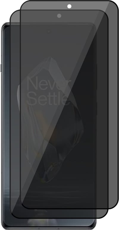 Privacy Screenprotector geschikt voor OnePlus 12R - 2x Volledig Dekkend Glas Screen Protector