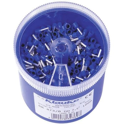 Klauke GR4738DO Assortiment adereindhulzen 2.5 mm² Deels geïsoleerd Blauw 1000 onderdelen