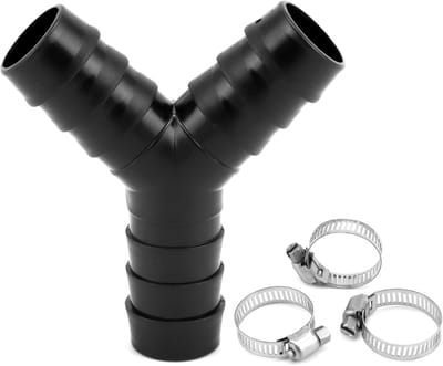 2-way Y-distributor voor wasmachine, slangenverdeler met 3 slangklemmen en waterdicht ontwerp voor optimale prestaties
