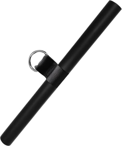 Kabelmachine Bar - Fitness Bar - Krachttraining Bovenlichaam - Ergonomische Antislip Grip - 40.5 cm Lengte - Zwart