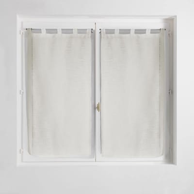 Dailygoods- Lussen - Geweven Polyester - Linnenlook - 120 x 60 cm - Natuurlijke Kleur - Geschikt voor Gordijnen