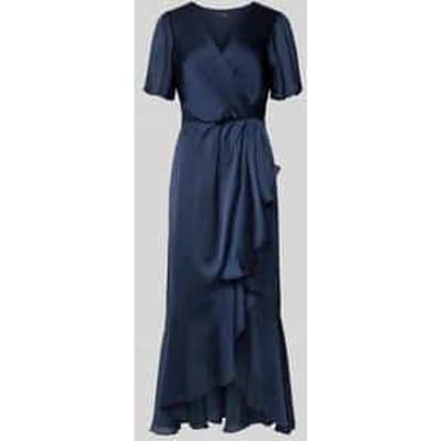 Cocktailjurk in wikkellook met V-hals
