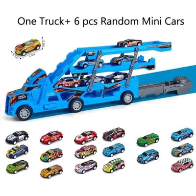 Ruime Kindertruck Vervormbare Transporter Auto Speelgoed Educatieve Baan Racevoertuig Jongens Meisjes Verjaardagscadeau blauw