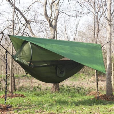 Hangmat nylon doek - Kampeerhangmat slaapschommel - Buiten ontspannen - Sterk draagvermogen - 200 kg - Kleur 02