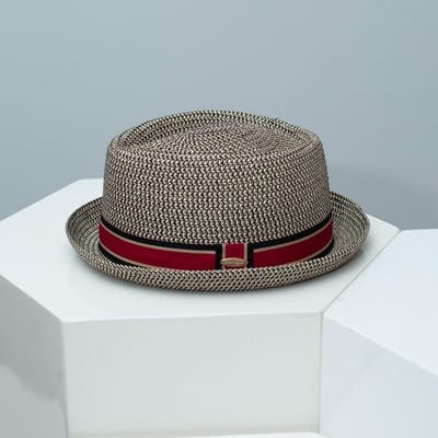 Nieuwe Vintage Britse Trilby Strohoed Handgeweven Ademende Strandzonnehoed Cubaanse Reismuts Stro Panama Hoed gray