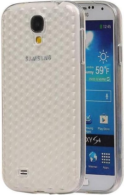 Diamant TPU Backcover Case Hoesjes - Hoesje Geschikt voor Samsung Galaxy S4 i9500 Wit