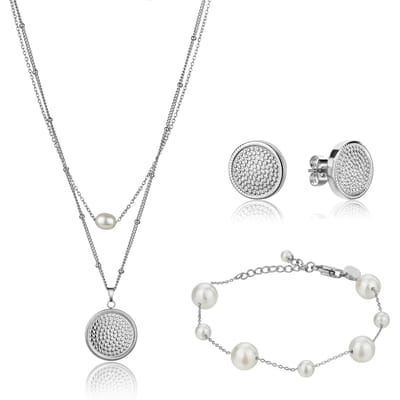 Ketting, armband en oorbellen set Isabella Ford Hilda Pearl