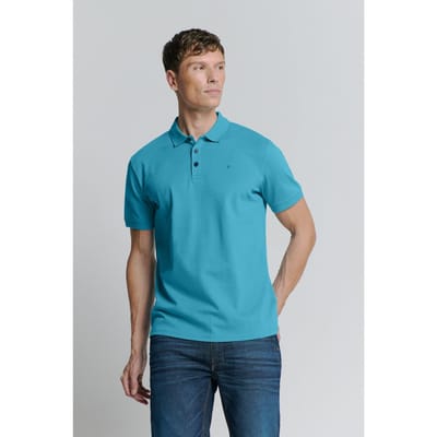 No Excess Polo Pique Solid Stretch Seablue Größe: S | Poloshirts Outlet | Herren | Blau