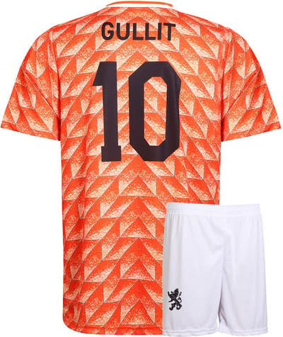 EK 88 Voetbaltenue Gullit - Nederlands Elftal - Oranje Shirt - Voetbal Tenue Kinderen - Shirt en Broekje - Jongens en Meisjes - Volwassenen - Heren en Dames - Maat L
