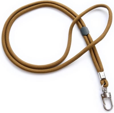 Draagband met Karabijn - Lange Lus - Veilig Dragen - Verstelbare Lengte - 50 cm - Khaki