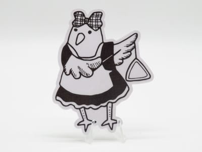 Duif Triangelaar Sticker - Dieren in het Dagelijks Leven | Vera's Arts & Dice | Schattige Stickers - Handgemaakte Stickers - Journaling - Bullet Journal - Scrapbooking - Leuke Stickers - Laptop Sticker - Telefoon Sticker