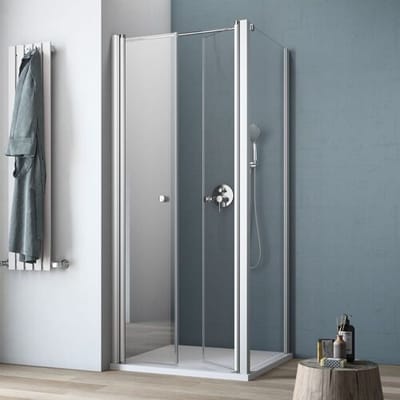 GEO maw flex double swing door left with side panel, 80 x 80 cm AF1108080L2360