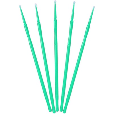 100 STKS/Zak Lady Micro Wegwerp Extension Mascara Borstel Wimperlijm Reinigingsstaafje(Geel) groen